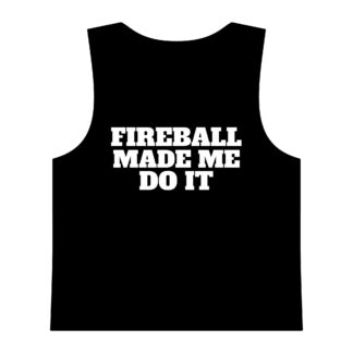 Women's Active Crop Tank — "Fireball Made Me Do It" Graphic Fitness Top